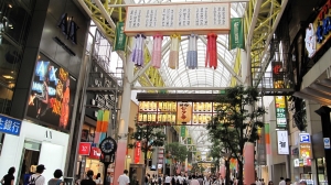 仙台の商店街(2018年7月30日、仙台市青葉区)