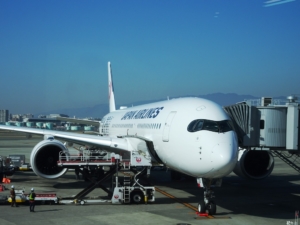 伊丹空港に駐機する日航機(2023年2月28日)